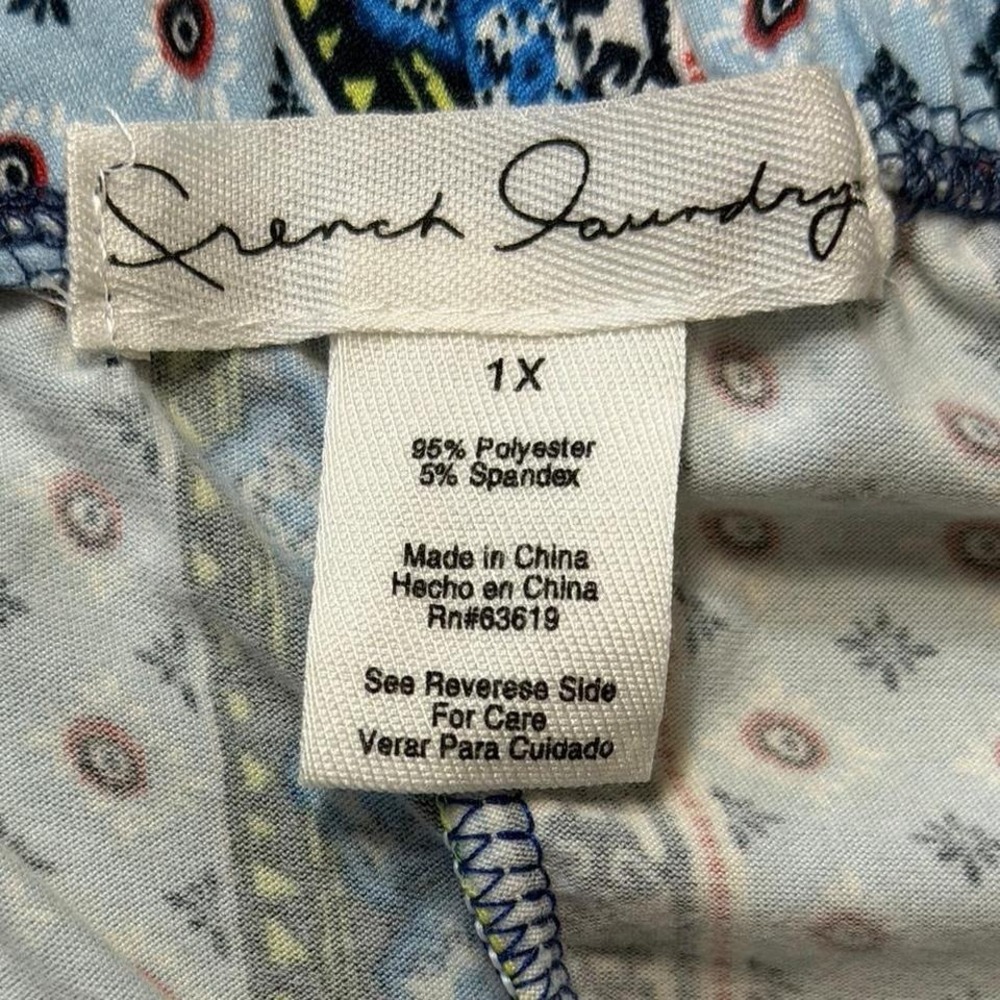 French Laundry Boho Paisley Striped Capri Leggings, Women's Size‎ 1X - Picture 5 of 9